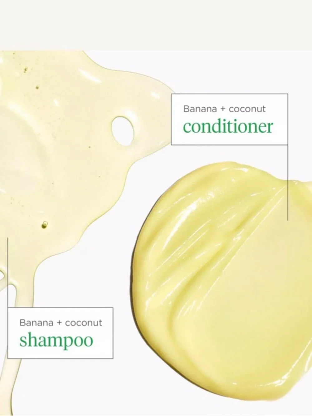 Briogeo Banana + Coconut Shampoo & Conditioner - Pale Yellow